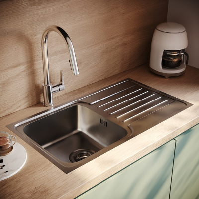 Мойка нерж. сталь шелк с крылом 780*440*180 Sound IDDIS SND78SDi77. Фото