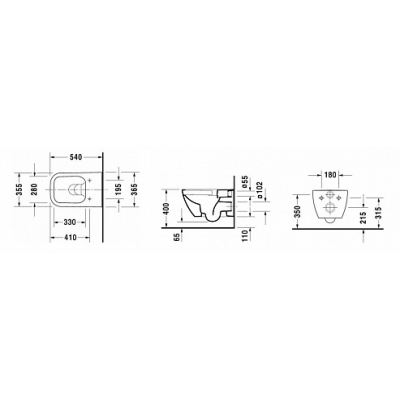 Унитаз подвесной DURAVIT Happy D.2 Anthracite matt 2222098900. Фото