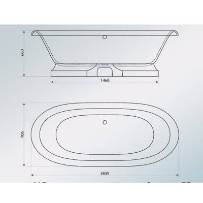 Ванна CASTONE Неона 180х90. Фото