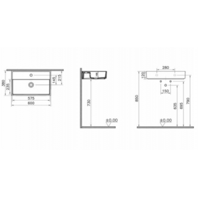 Раковина-чаша Vitra ArchiPlan 60х38 7401B003-0001. Фото