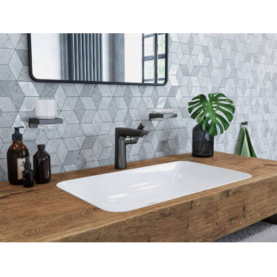 71754340 HANSGROHE  Talis E 150 смеситель для раковины шлиф,черный хром. Фото