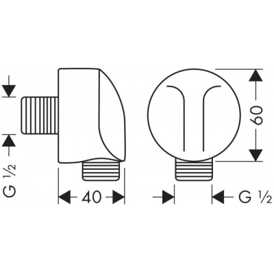 Шланговое подключение Hansgrohe FixFit 27454700. Фото