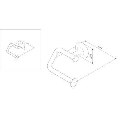Держатель для туалетной бумаги без крышки AM.PM Like A8034100 для ванной комнаты. Фото