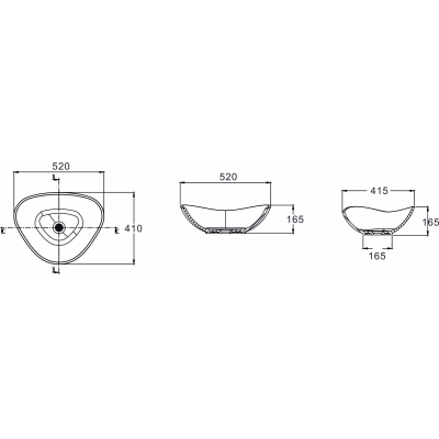Раковина NS BATH NST-5241G (глянцевая) 52х41. Фото