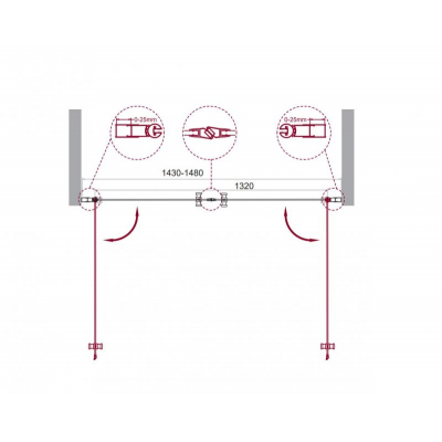 Душевая дверь BELBAGNO ETNA-B-2-150-C-Cr. Фото