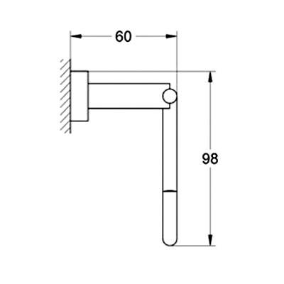 Бумагодержатель GROHE Essentials Cube 40507001 для ванной комнаты. Фото