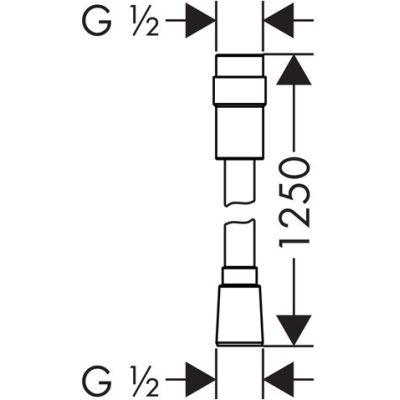 Шланг для душа Hansgrohe Isiflex 1.25м с регулировкой напора воды 28249000. Фото