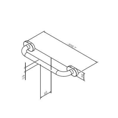 Поручень AM.PM Sense A7432500 для ванной комнаты. Фото