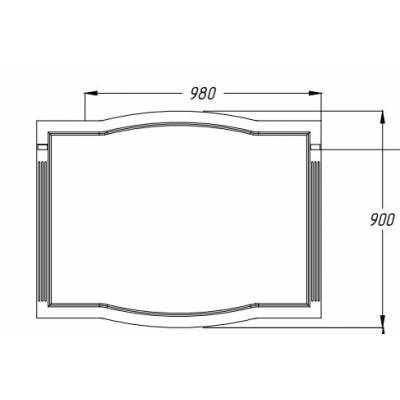 Зеркало со светильниками OPADIRIS Лаура 120 с патиной. Фото