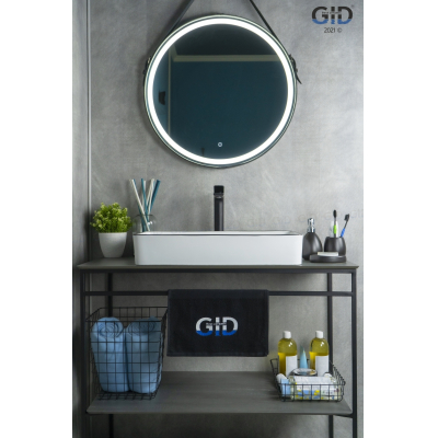 Раковина накладная GID Nc9399 60х35 52225 Белый / Черный. Фото