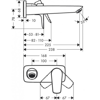 Смеситель для раковины Hansgrohe Talis E 71734700. Фото