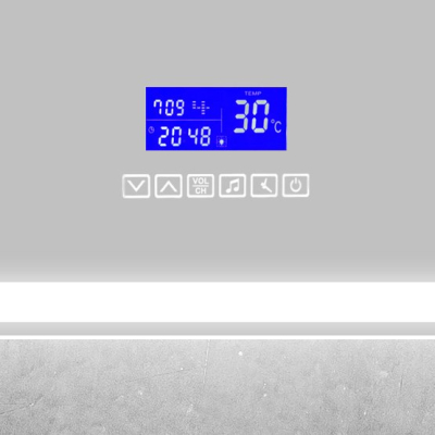 Зеркало с встроенным светильником, сенсорным выключателем, bluetooth, цифровым термометром, радио BELBAGNO SPC-GRT-1200-800-LED-TCH-RAD. Фото
