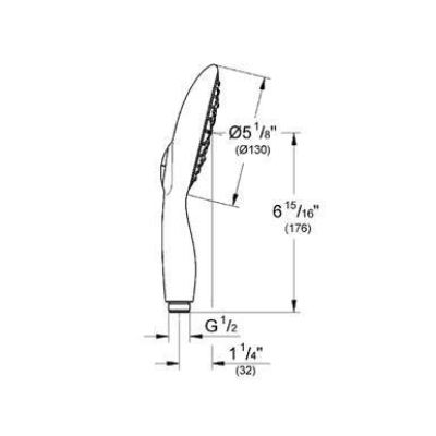 Ручной душ GROHE Power & Soul 27672MW0. Фото