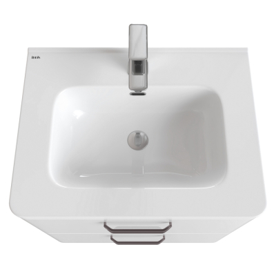 Тумба напольная с умывальником белая 60 см Brick IDDIS BRI60WFi95K. Фото