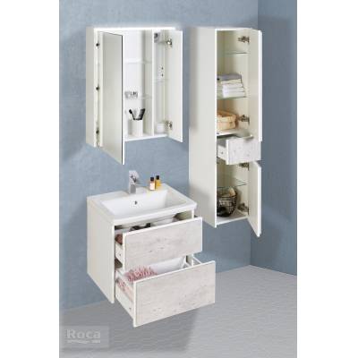 Зеркальный шкаф ROCA Ronda 70 бетон/белый матовый ZRU9303008. Фото