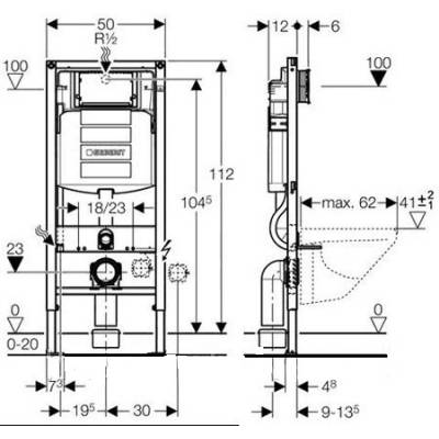 Монтажный элемент GEBERIT Duofix UP320 111.300.00.5. Фото