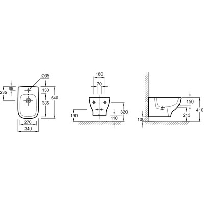 Биде подвесное JACOB DELAFON Struktura EMC0002-00. Фото