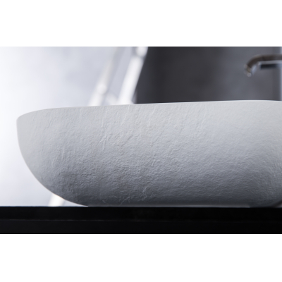 Раковина ACQUABELLA COLEZZIONI 58х38 LAVABO_ON-TOP_OVAL_SLATE_BLANCO. Фото