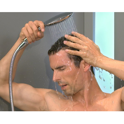 Ручной душ Hansgrohe Raindance Select E 150 3jet белый/хром 26550400. Фото