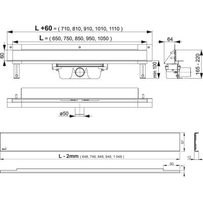 Дренажная система ALCAPLAST Spa TWIN APZ5-TWIN-650. Фото
