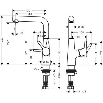 Смеситель для раковины Hansgrohe Talis S 72105000. Фото