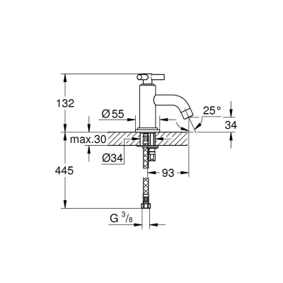 GROHE 20021000 Atrio Ypsilon Вертикальный вентиль. Фото