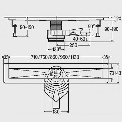 Душевой лоток VIEGA Advantix Basic 655112. Фото