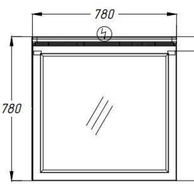 Зеркало с козырьком и подсветкой OPADIRIS Мираж 80. Фото