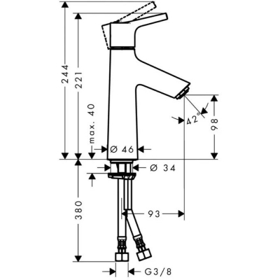 Смеситель для раковины Hansgrohe Talis Select S 100 72042000. Фото