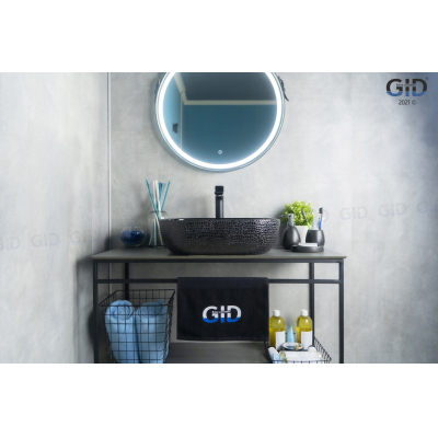 Раковина накладная GID D1302h004 50х40 53303 Черный Глянцевый. Фото