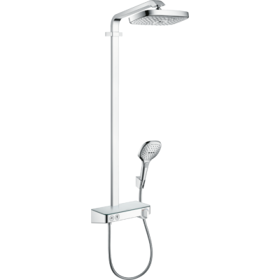 Душевая система Hansgrohe Raindance Select E Showerpipe 300 2jet EcoSmart 9 л/мин., ShowerTablet Select 300 27283000, хром. Фото