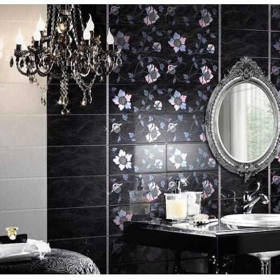 НЕФРИТ-КЕРАМИКА 04-01-1-10-04-04-162-2 Вставка Орхидея 250х500 черный