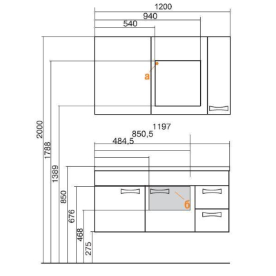 Зеркало-шкаф АКВАТОН Диор 120 (белый) 1A110702DR01R. Фото