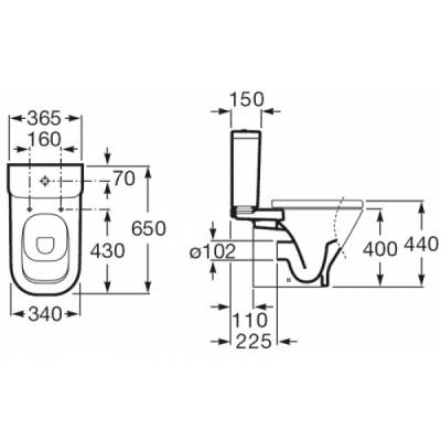 Унитаз напольный ROCA The Gap 342477000. Фото