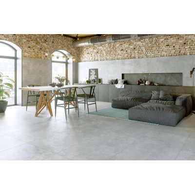 BELLEZA MARBLE F PC Керамический гранит Concrete 600x600 white mat.. Фото