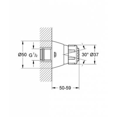 Боковой душ GROHE Relexa Plus 28286000. Фото