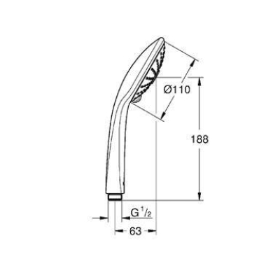 Ручной душ GROHE Euphoria Massage 27239000. Фото