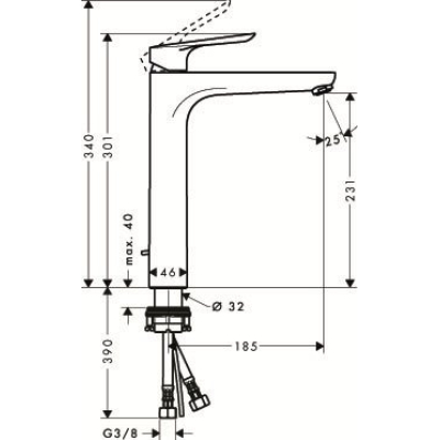 Смеситель для раковины Hansgrohe Logis E 71162000. Фото