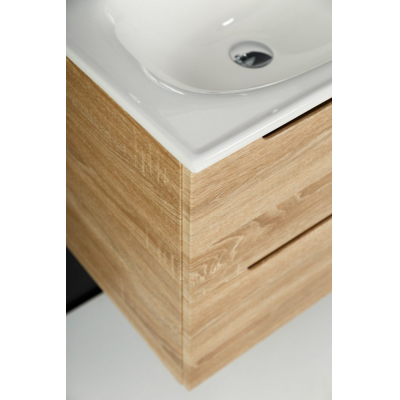 Тумба под раковину подвесная BELBAGNO ETNA-600-2C-SO-WO-P Rovere Bianco. Фото