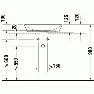 Раковина накладная DURAVIT D-Neo 60х40 2372600070. Фото