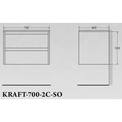 Тумба под раковину подвесная BELBAGNO KRAFT-700-2C-SO-PP Pino Pasadena. Фото