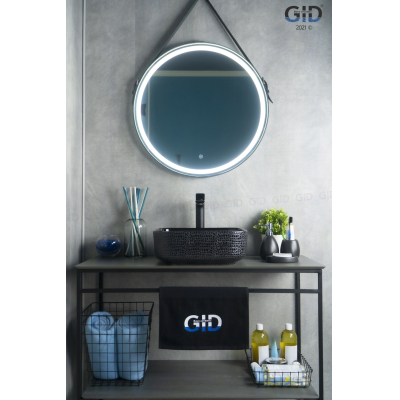 Раковина накладная GID D1303h004 39х39 53310 Черный Глянцевый. Фото