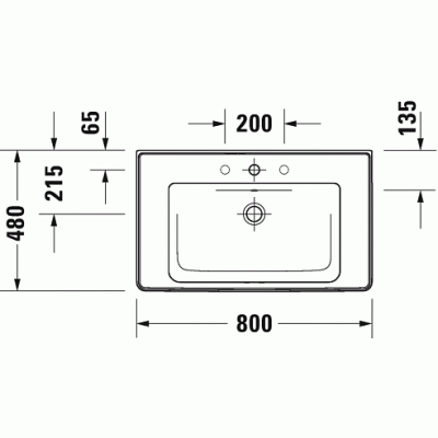 Раковина встраиваемая DURAVIT D-Neo 80х48 2367800000. Фото