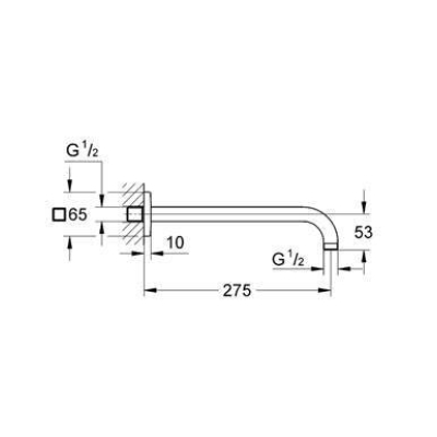 Душевой кронштейн GROHE Rainshower 27488000. Фото