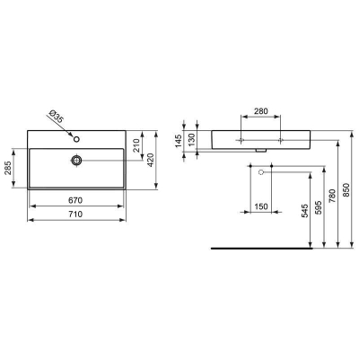 Раковина IDEAL STANDARD Strada 71х42 K078201. Фото