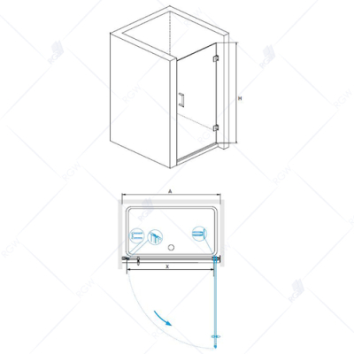 Душевая дверь RGW HOTEL HO-011 350601108-11 80 см. Фото