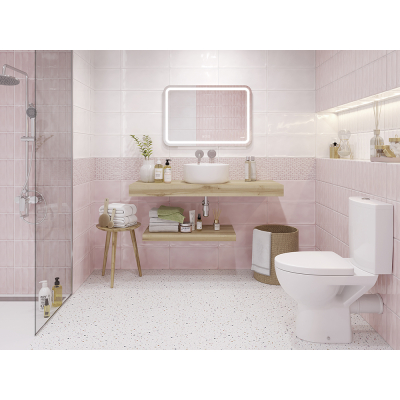 CERSANIT PDG042D Плитка облицовочная Pudra 200х440 голубой рельеф. Фото