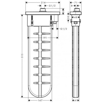 Скрытая часть смесителя Hansgrohe sBox 28010000. Фото