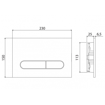 Кнопка смыва BelBagno PROSPERO хром глянцевый BB005-PR-CHROME. Фото