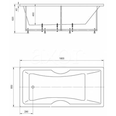 Ванна АКВАТЕК Феникс 180х85 без гидромассажа. Фото